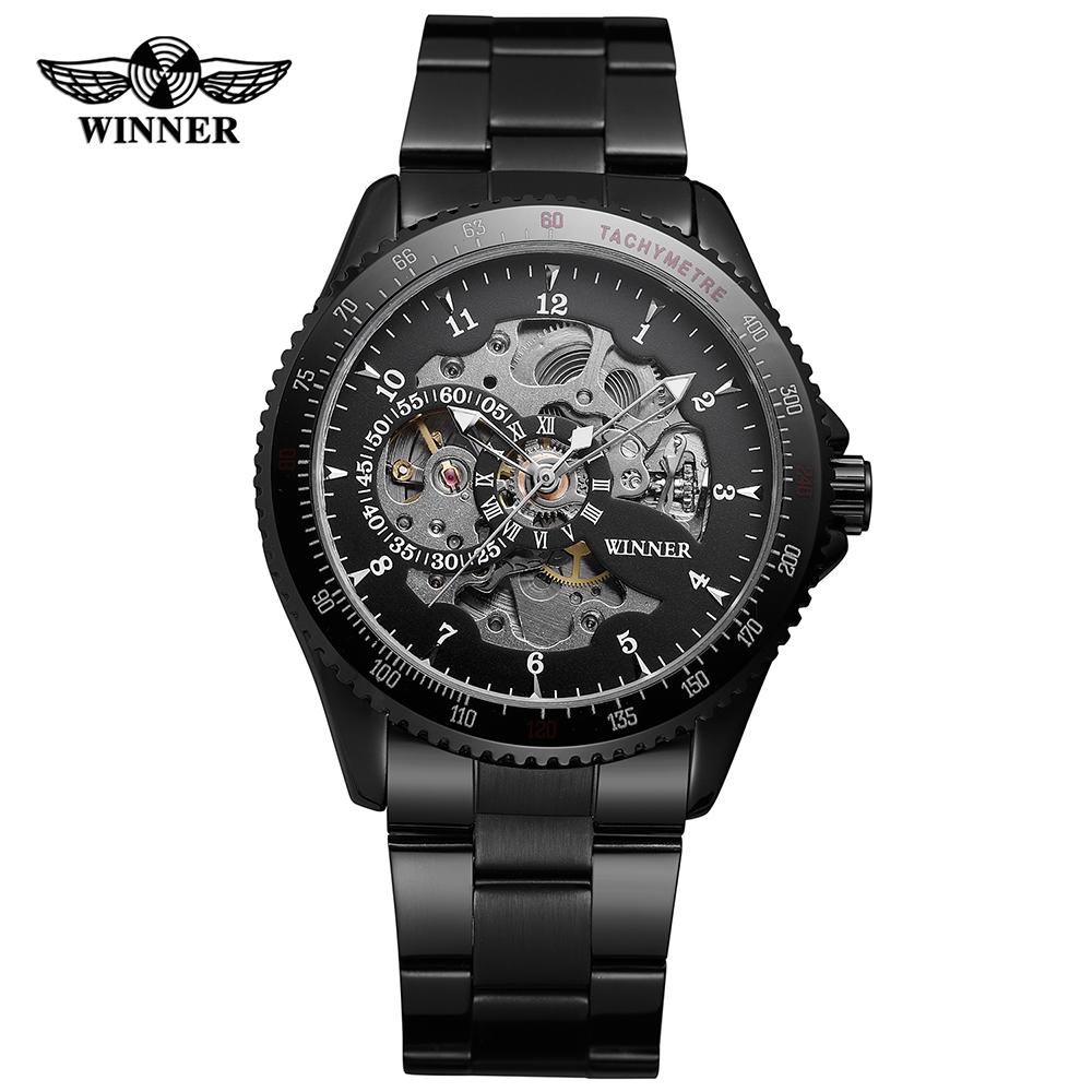 Đồng hồ nam WINNER 010 Đồng hồ cơ bán tự động Hiển thị thời gian Thời trang Thông thường Dây đeo bằng thép không gỉ