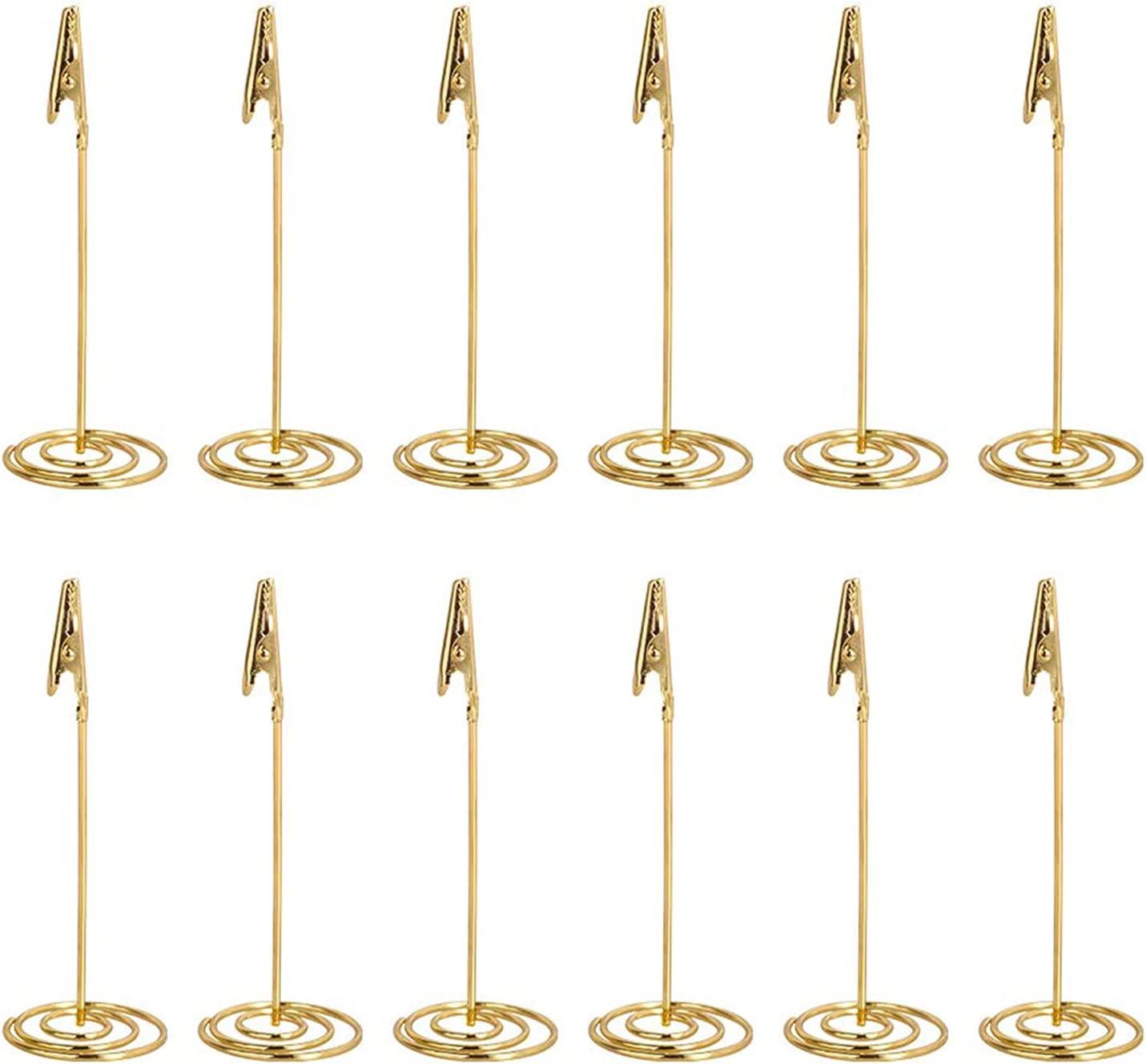 12 mảnh kẹp ảnh giữ, giá đỡ ghi chú thẳng đứng với người giữ clip tin nhắn đóng cửa cá sấu cho ảnh chụp ảnh thẻ ghi chú