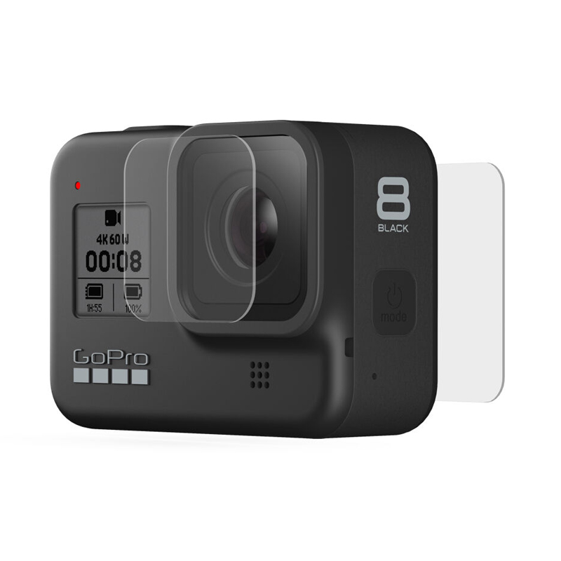 Dán cường lực màn hình + Lens dành cho GoPro Hero 8 Black GOR - Hàng nhập khẩu