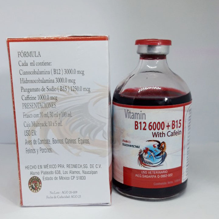 B12 6000 + B15 Cafein Chai 100ml-Dinh Dưỡng Nuôi Chiến Kê Tăng Po