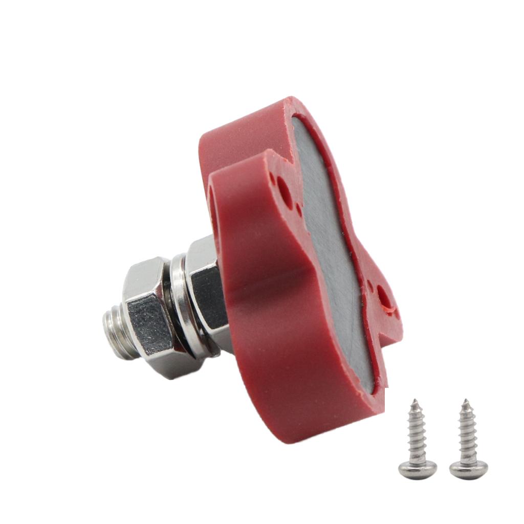 Red DC48V Single M8 Terminal Stud Bus Bar Power Distribution Box for Boat