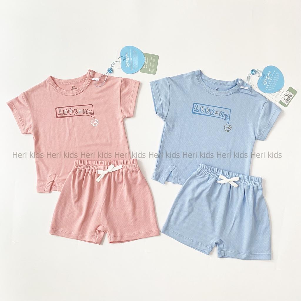 Bộ cộc tay sợi tre cotton Bu baby 6m - 4Y