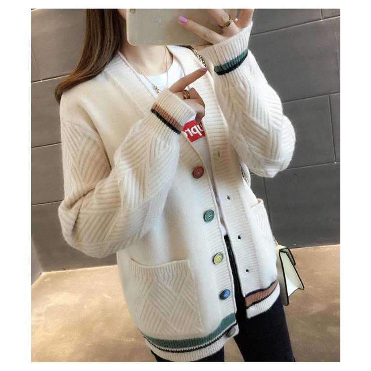 Áo khoác ngoài Cadigan len dệt kim Hàn Quốc mới nhất, trẻ trung cá tính