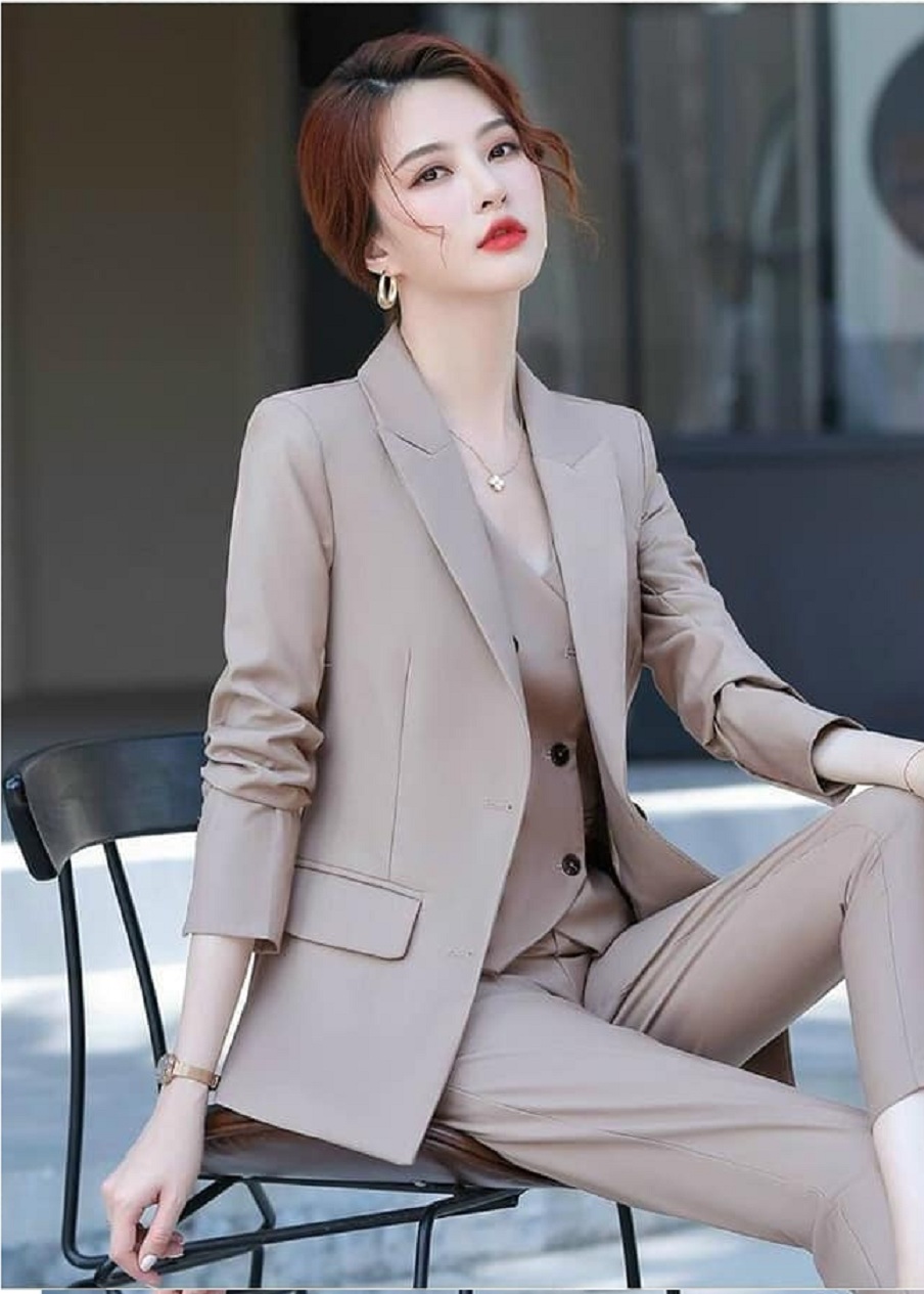 Set bộ vest công sở kèm áo GiLê bên trong