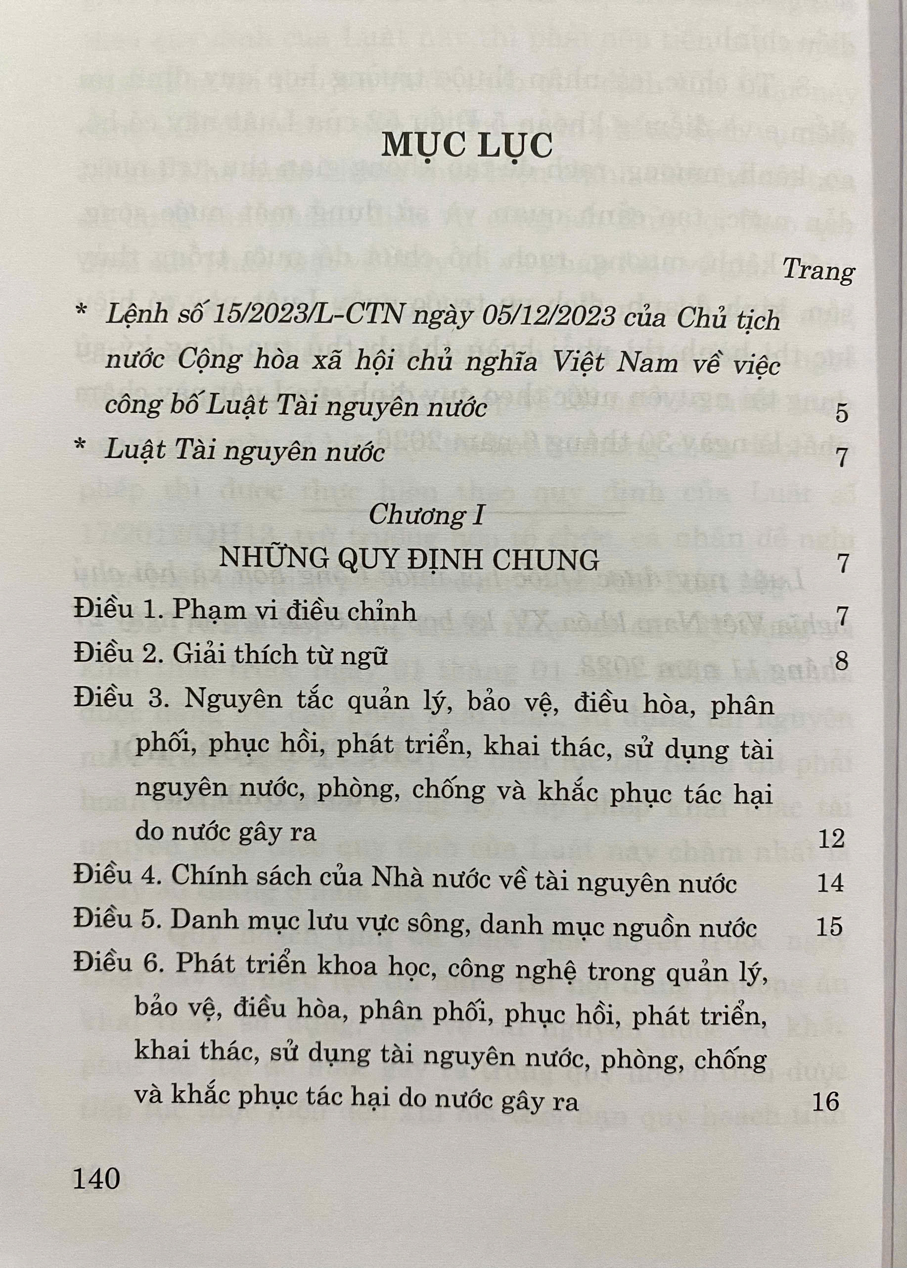 Luật Tài Nguyên Nước