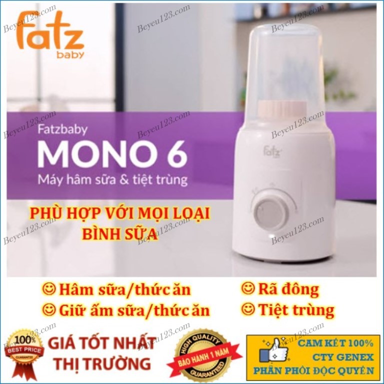 Máy hâm sữa & tiệt trùng- Mono 6 - Fatzbaby FB3001TN