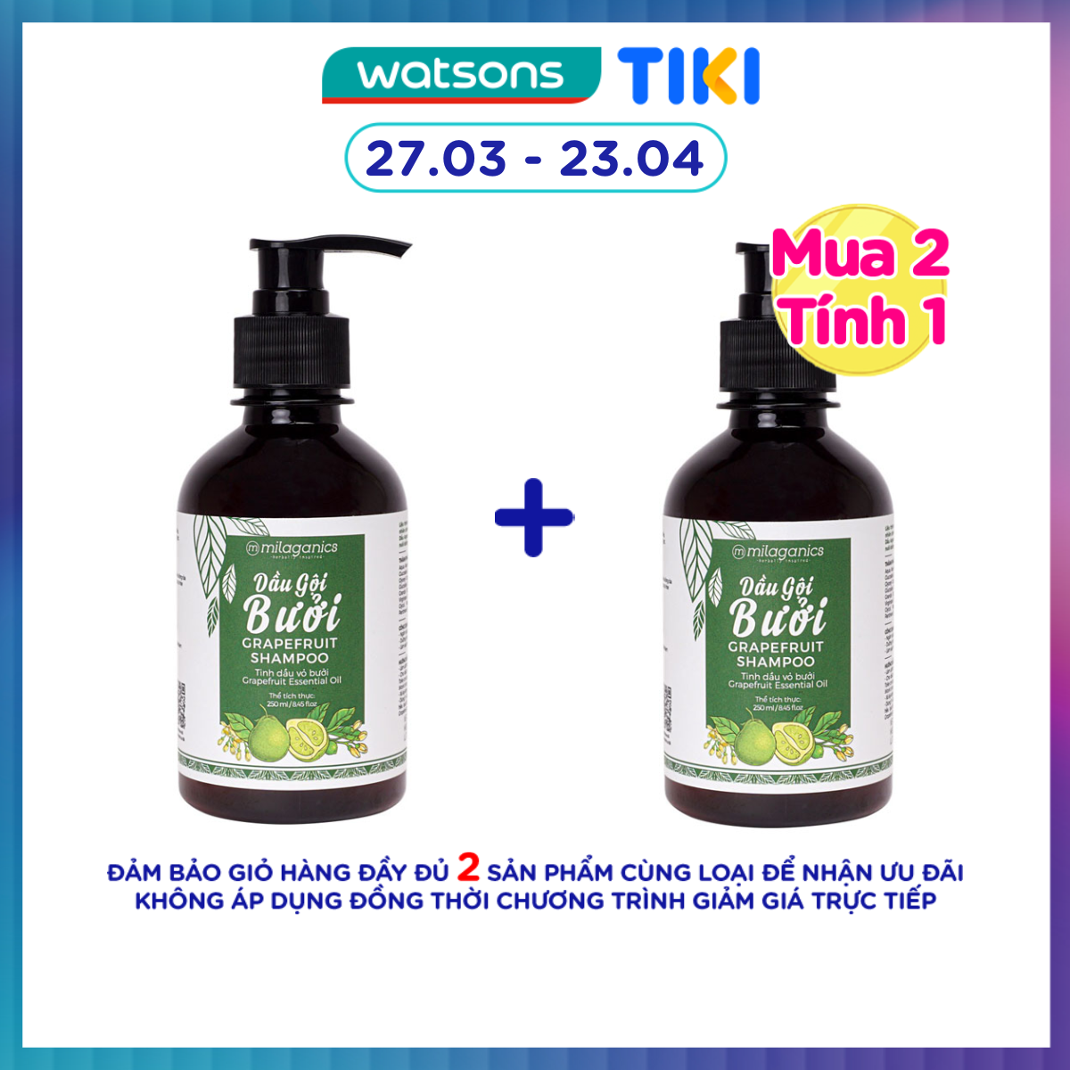 Dầu Gội Milaganics Grapefruit Shampoo Bưởi Ngừa Rụng Tóc 250ml