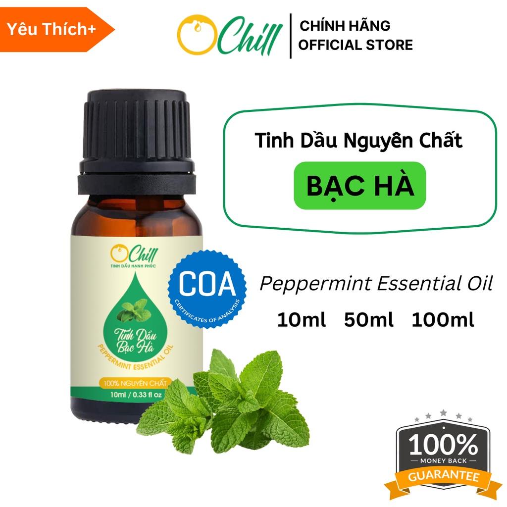 Tinh Dầu Bạc Hà OCHILL, Nguyên Chất 100%, Peppermint Essential Oil - Kiểm Định QUATEST, COA