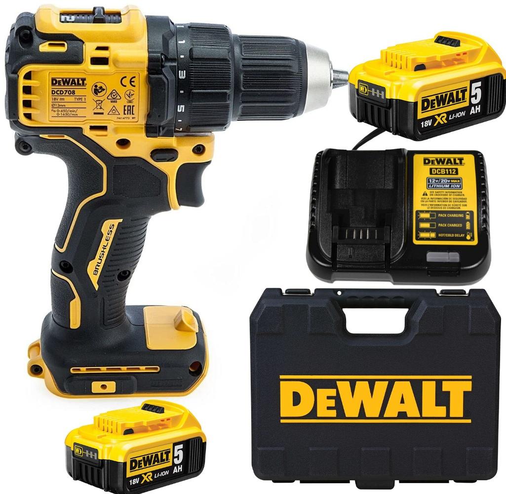 MÁY KHOAN PIN CẦM TAY 20VMAX/BL DEWALT DCD708P2-KR- HÀNG CHÍNH HÃNG