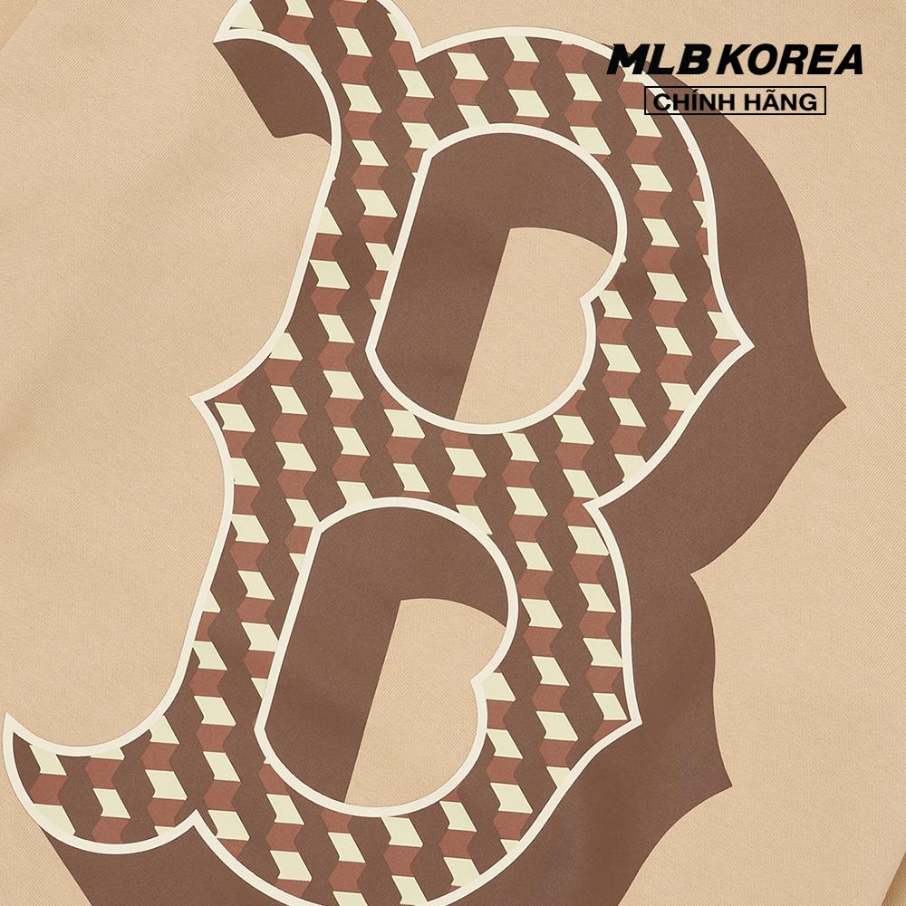 MLB - Áo hoodie tay dài phối mũ Cube Monogram Big Logo Overfit 3AHDM0424