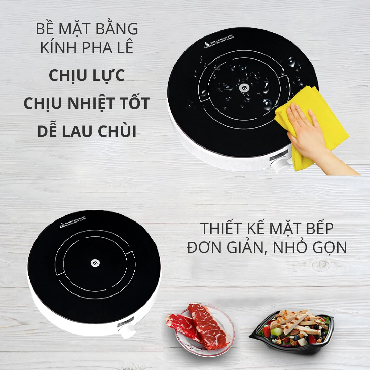 Nồi lẩu điện từ Mishio kèm nồi 5L - Hàng chính hãng
