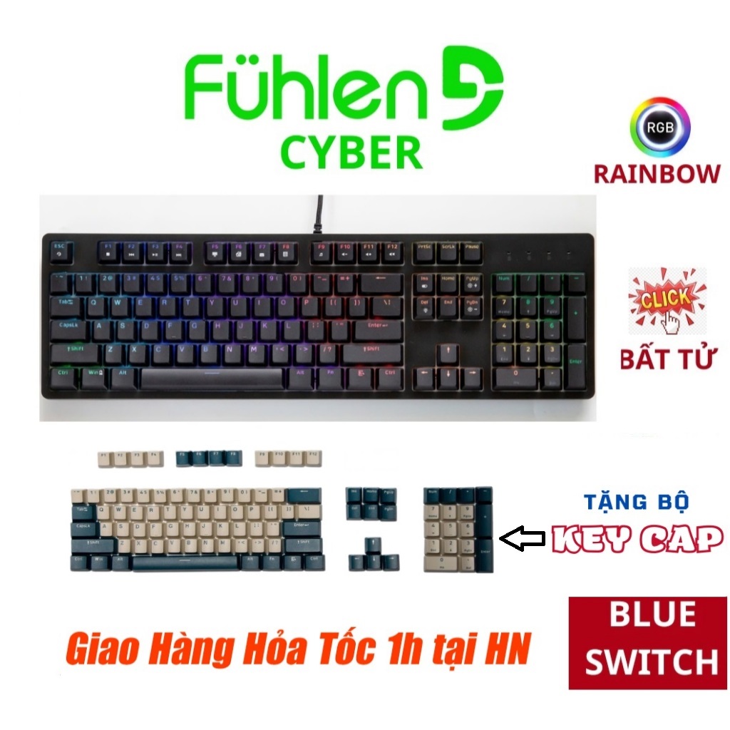 Bàn Phím Cơ Gaming Fuhlen Cyber - Hàng Chính Hãng