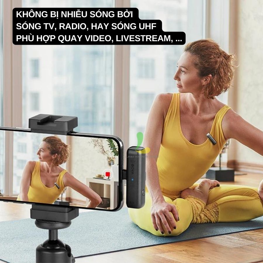 Micro thu âm không dây Boya BY-WM3D - Hàng nhập khẩu
