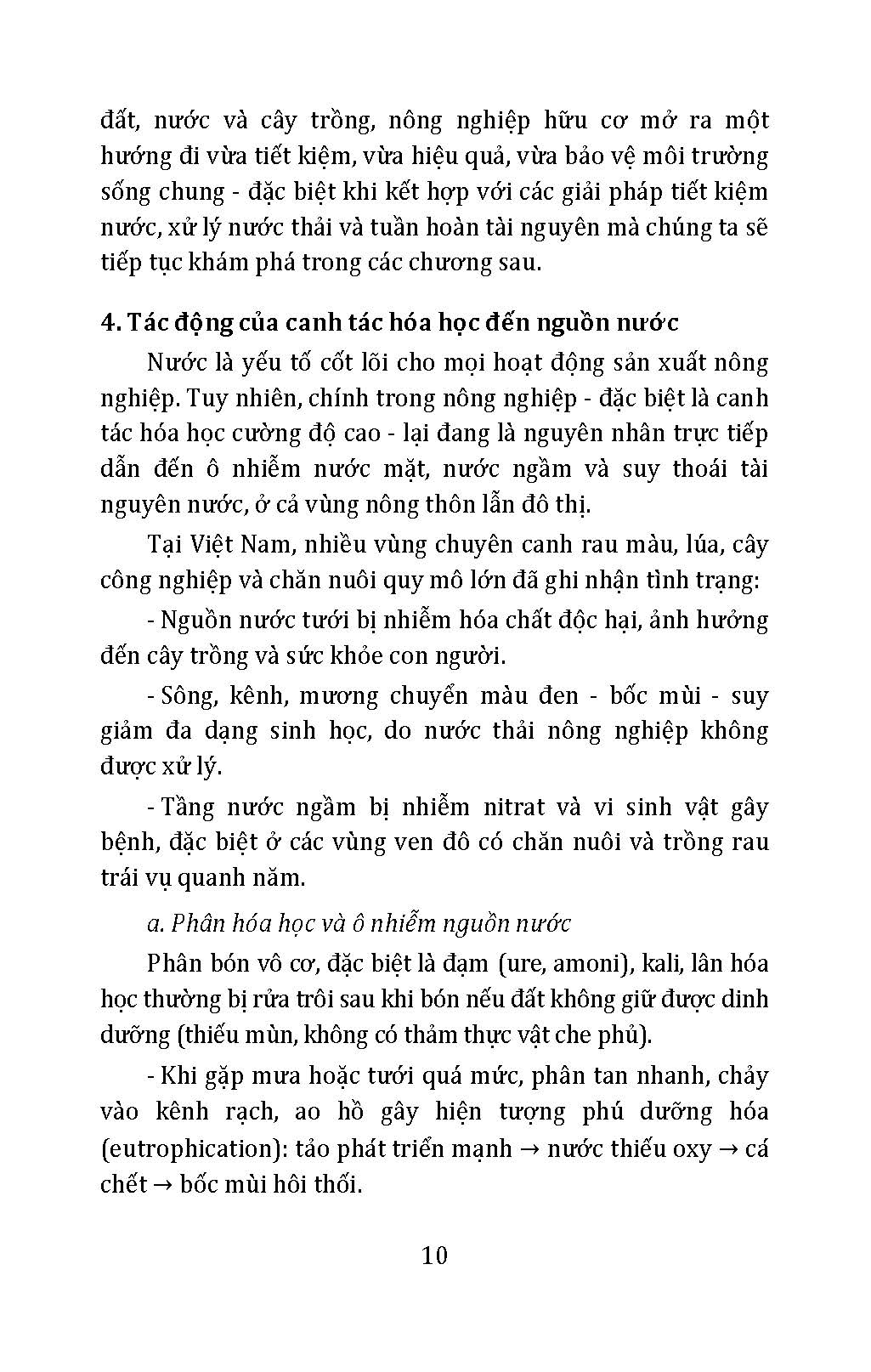 Nông Nghiệp Hữu Cơ - Canh Tác Tiết Kiệm Nước Và Xử Lý Nước Thải