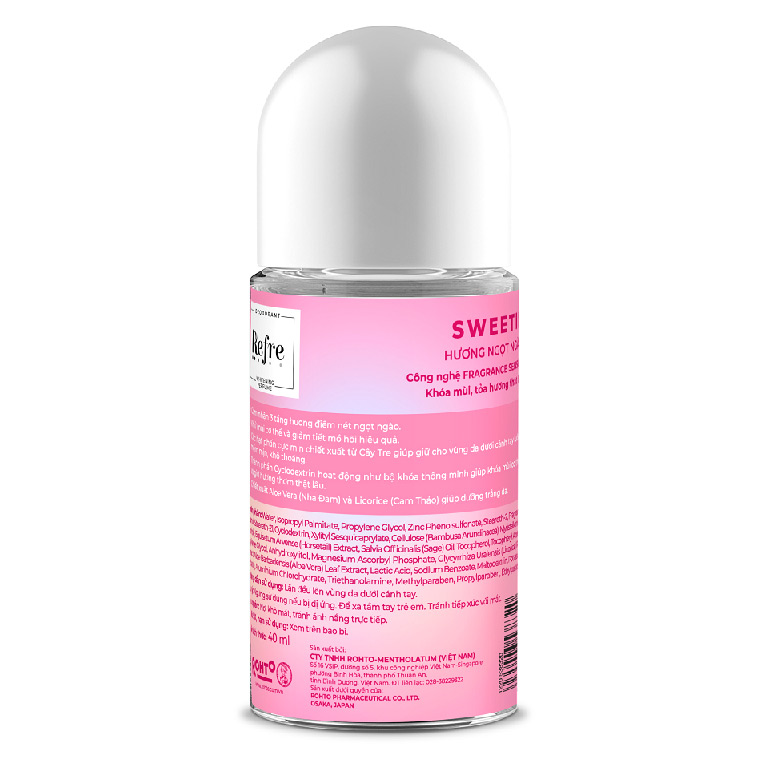 Lăn Khử Mùi Dưỡng Trắng Hương Nước Hoa Refre Whitening Sweetie Hương Ngọt Ngào (40ml)