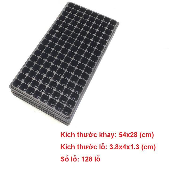 Set 5 khay nhựa ươm cây 128 lỗ
