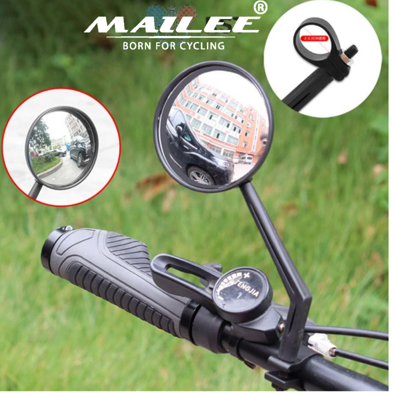 Gương Chiếu Hậu An Toàn Cho Xe Đạp gương tròn nhựa nhìn rõ ràng dành cho Xe Đạp Leo Núi và Đường Phố Mai Lee