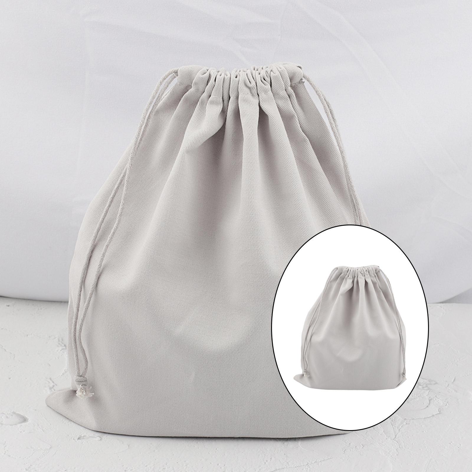 2 Pieces Portable Drawstring Canvas Shoe Storage Bags Laundry Organizer Bag