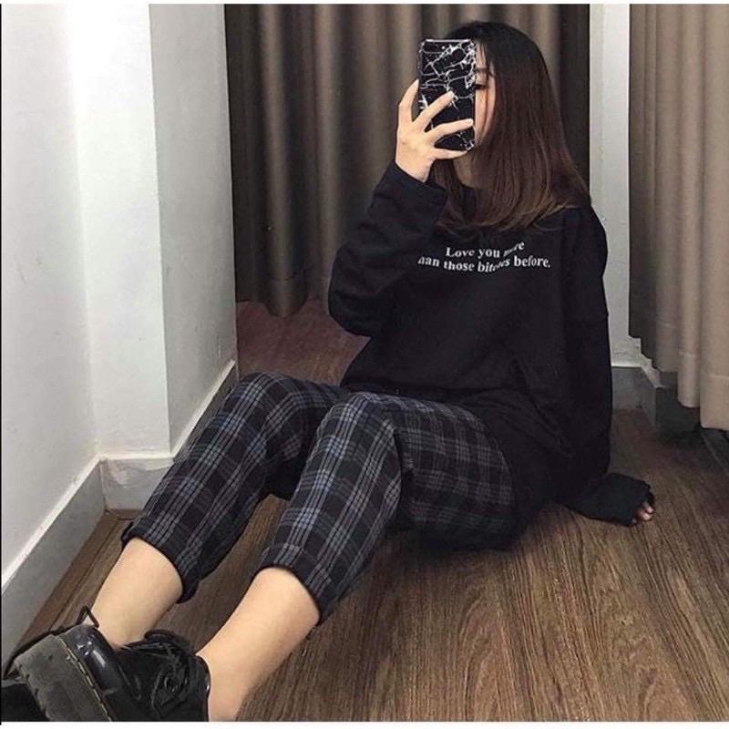 Quần Baggy Nam Nữ Kẻ Caro PLAID Ống Suông Unisex - Kiểu quần ống rộng suông vải Plaid kẻ caro Khanh Store 24