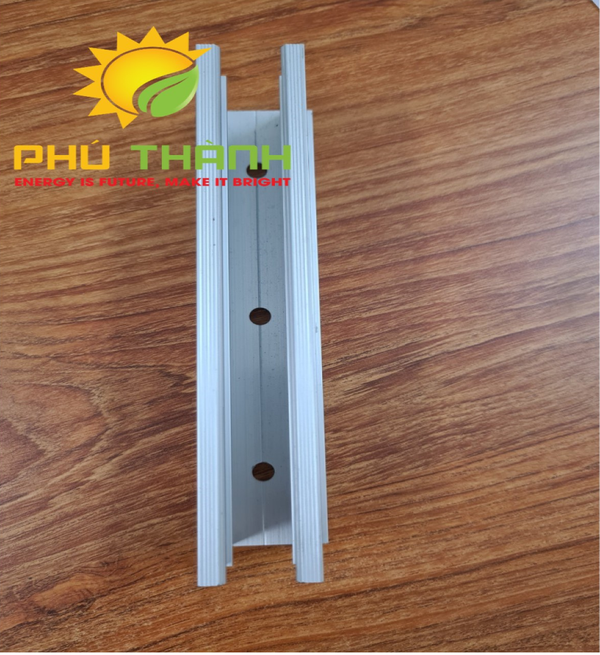 Thanh nhôm mini rail hình chữ U dài 180cm dùng lắp đặt pin năng lượng mặt trời