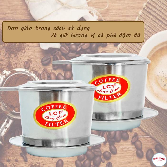 Phin Pha CaFe Lưới Vặn Inox Long Cam Với Thiết Kế Lưới Có Phần Ốc Vặn - br00444