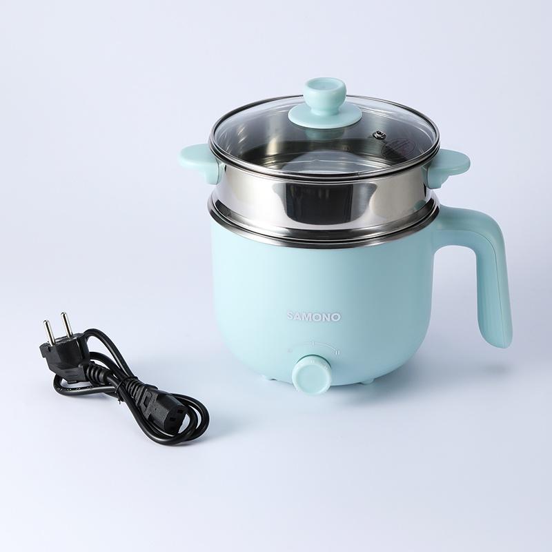 Nồi điện đa năng SAMONO SW-DG01 dung tích 1.2L có xửng hấp nấu lẩu hấp rau nấu chè tùy thích - Hàng chính hãng