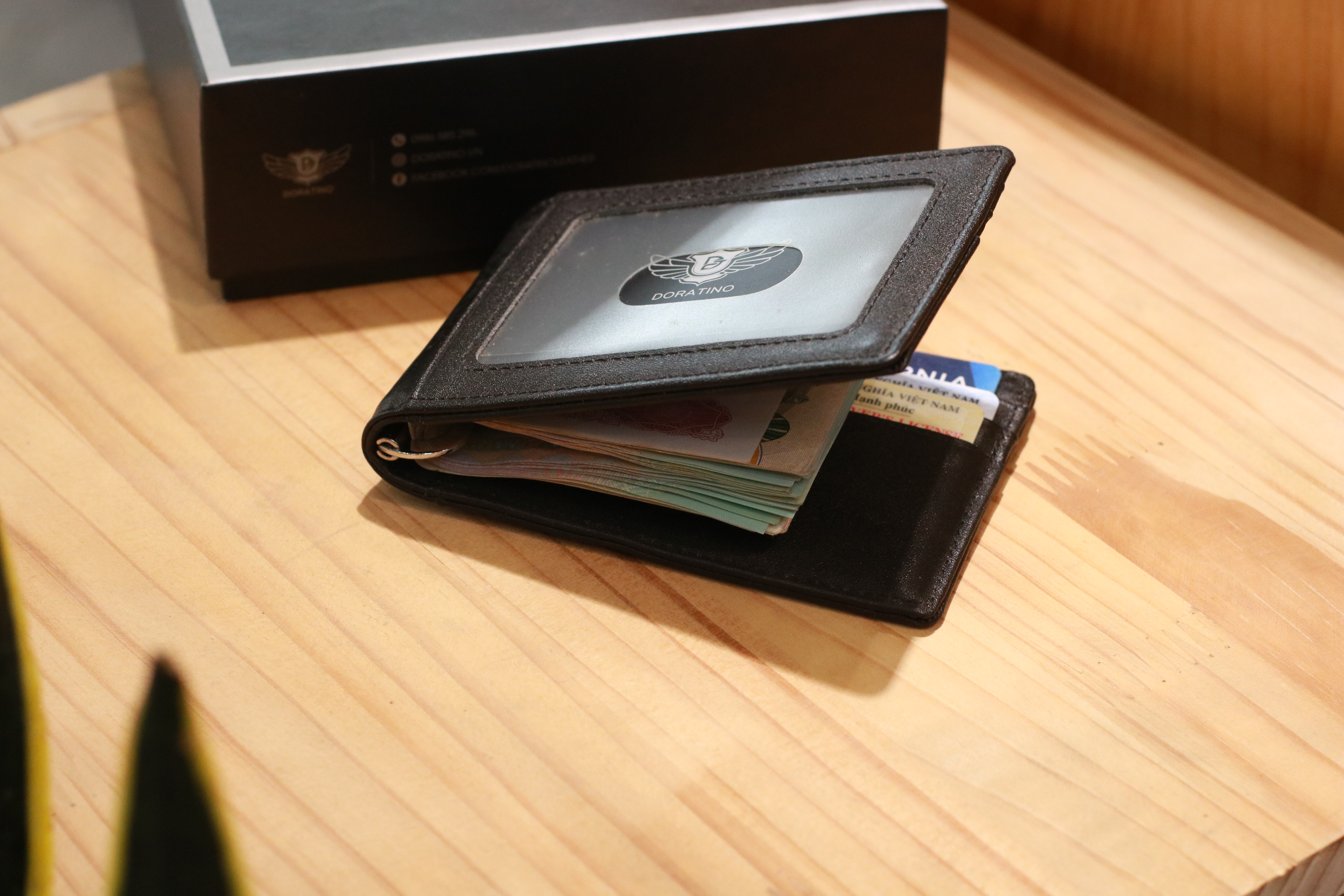 Ví kẹp tiền Money Clip Da Bò Thật