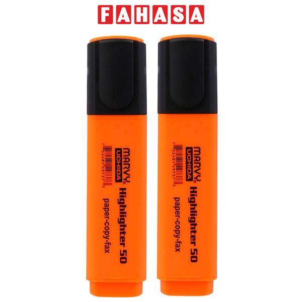 Vỉ 2 Bút Dạ Quang - Marvy HL50 - Fluorescent Orange