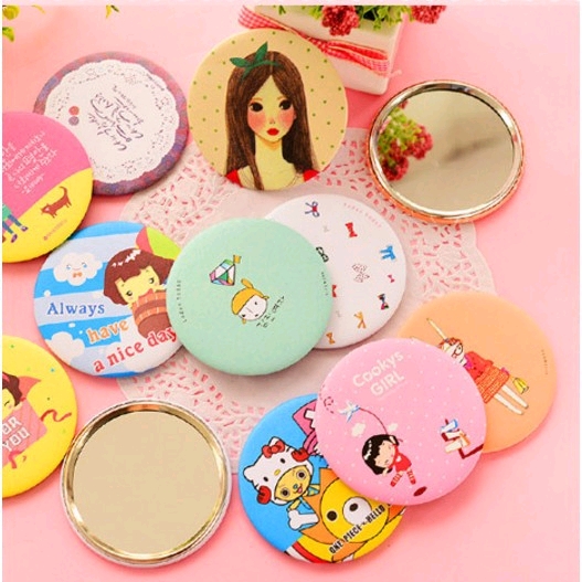 Gương Mini Cầm Tay Đáng Yêu - Gương tròn bỏ túi tiện dụng