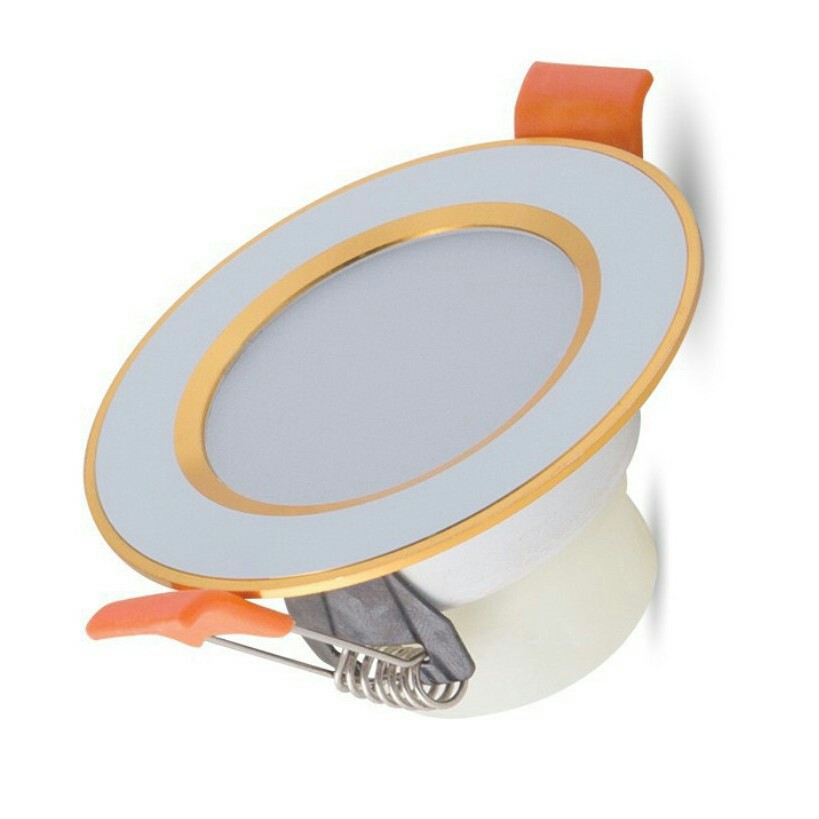 Bóng Led âm trần 3w/60 dowlinght 3 chế độ viền vàng