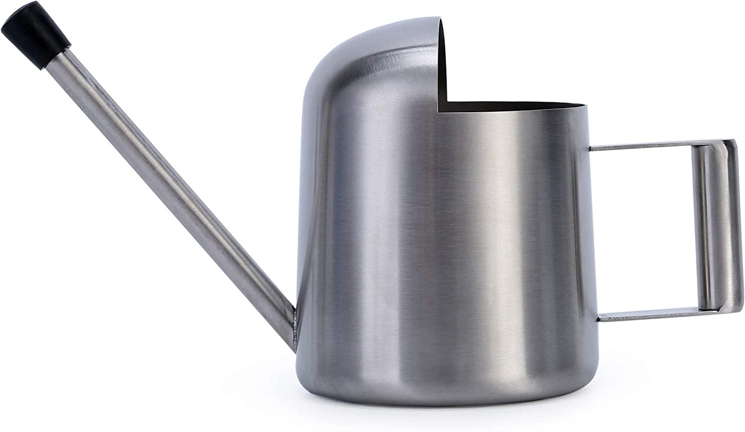 Độ dày tưới nước trong thép không gỉ chải 11oz/300ml lọ tưới mini cho hoa bonsai cây trong vườn sân nhà hiên