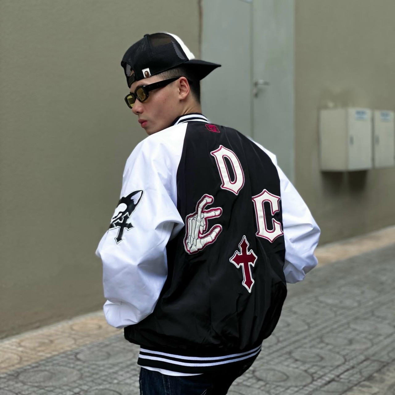 Áo khoác dù Death Baseball Jacket, áo khoác dù in chữ DBJ,  Áo khoác bomber jacket vải dù 2 lớp form ulzzang nam nữ phong cách  thời trang xuân thu sành điệu dành cho cặp đôi, Áo khoác dù bóng chàyEDC