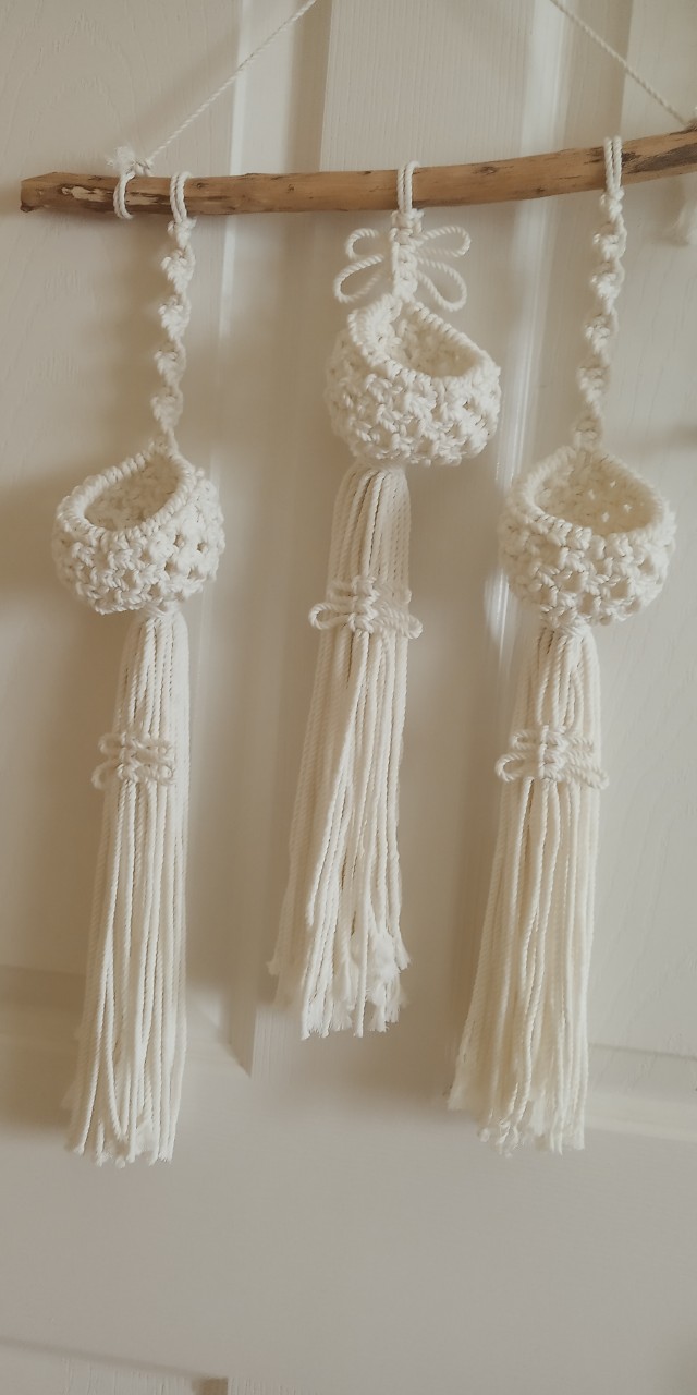 Giỏ treo trang trí giỏ treo cây không khi tết dây thủ công macrame handmade
