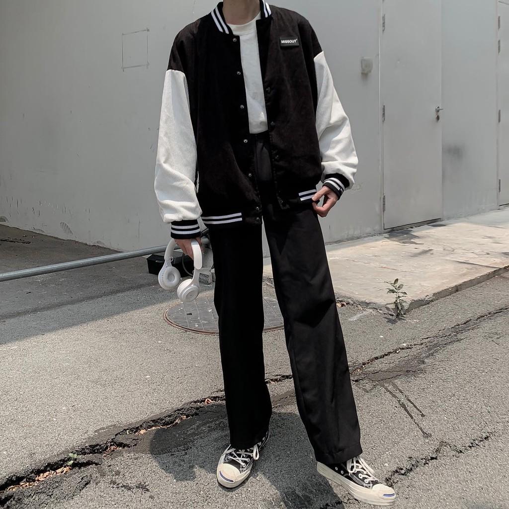 Áo khoác bomber nam - chất vải nhung dày dặn form rộng unisex - SHOP MAYLAN