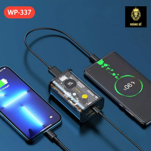 Sạc dự phòng trong suốt WEKOME WP-337 sạc nhanh PD20W và QC3.0 22.5W dung lượng 20000mAh[ Hàng chính hãng