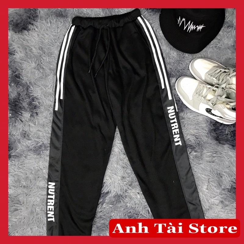 Quần jogger NUTRENT nam nữ thể thao 3 vạch chất nỉ bông giày đẹp TA 001