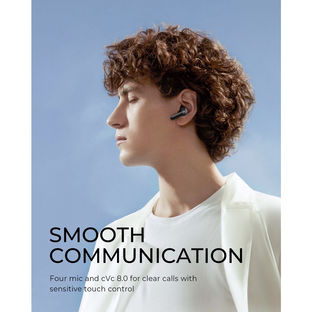 Tai nghe True Wireless Bluetooth Earbuds SoundPEATS Air3, Chip Qualcomm QCC3040, Driver 14,2mm - Hàng Chính hãng