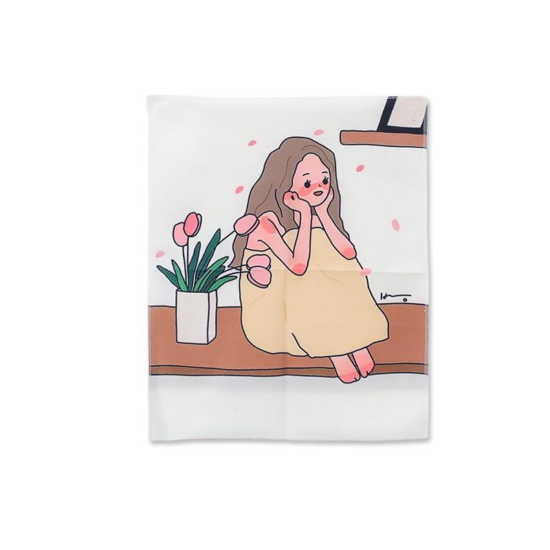 Tranh vải treo tường phong cách Hàn Quốc dùng trang trí nhà cửa