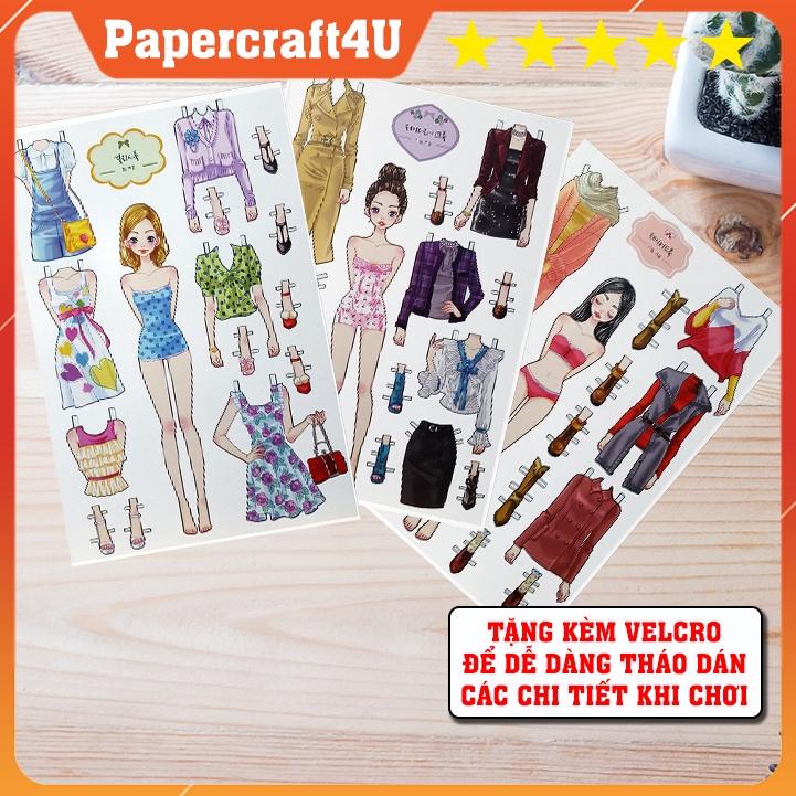 Bộ Đồ chơi cắt thủ công Búp bê giấy truyền thống D002