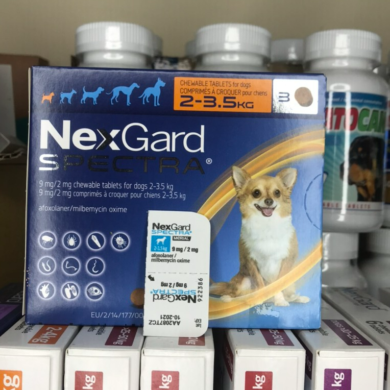 Một Viên Nexgard Spectra - Ve Ghẻ Demodex Xổ Giun Chó 2-3,5Kg