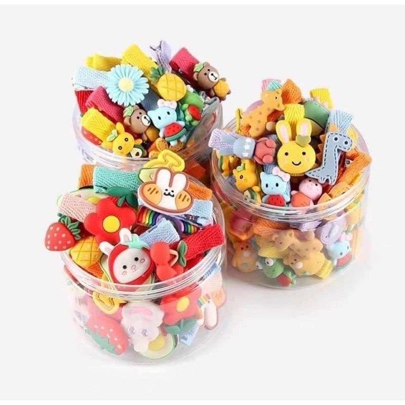 Hộp kẹp tóc nhiều màu kẹp tóc mái  , thiết kế mẫu động vật và hoa , là phụ kiện cho phái đẹp  trở nên xinh xắn đáng yêu