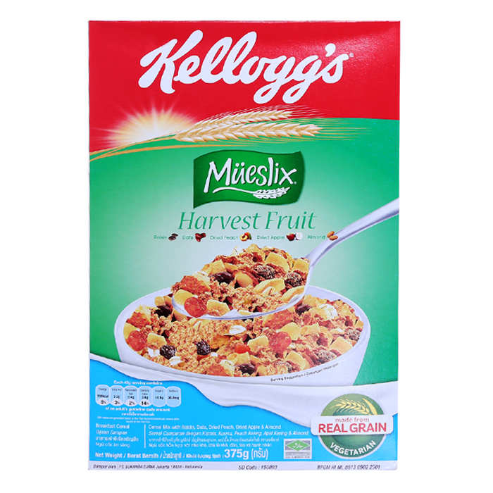 Ngũ Cốc Ăn Sáng Kellogg's Mueslix Harvest Fruit 375g