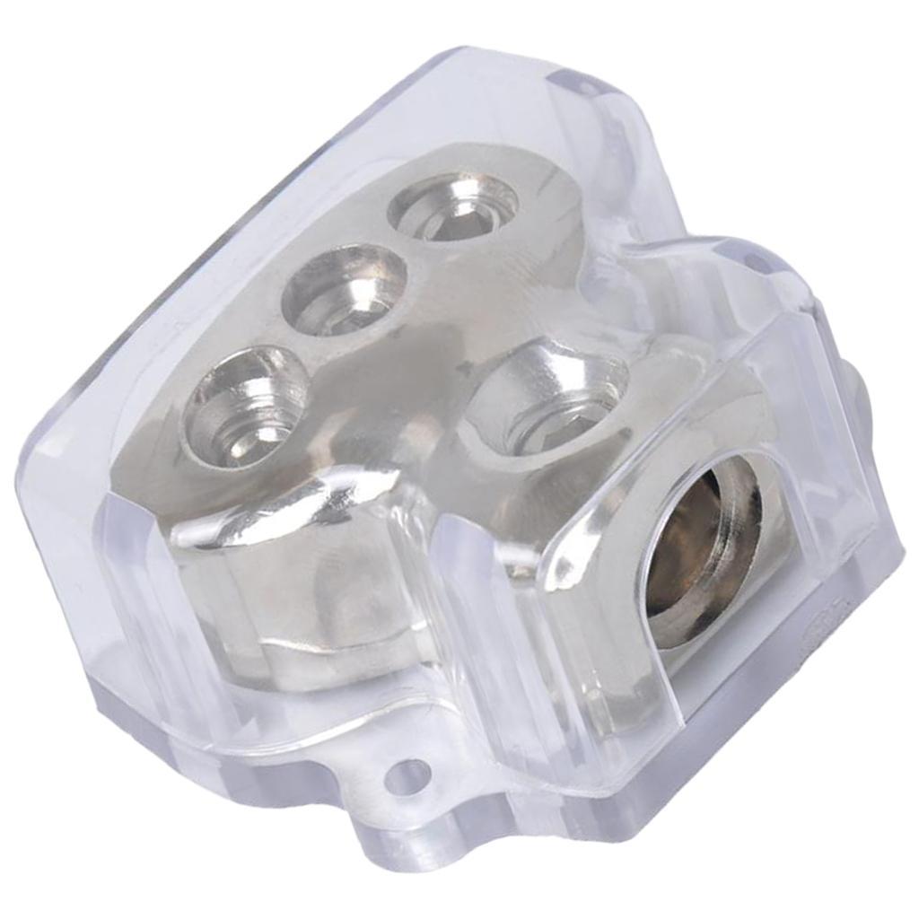 3-Way Car Audio Stereo Amp Power/Ground Cable Splitter Distribution Block