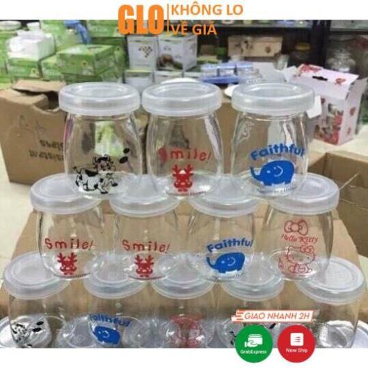 BỘ 12 HỦ THỦY TINH LÀM SỮA CHUA