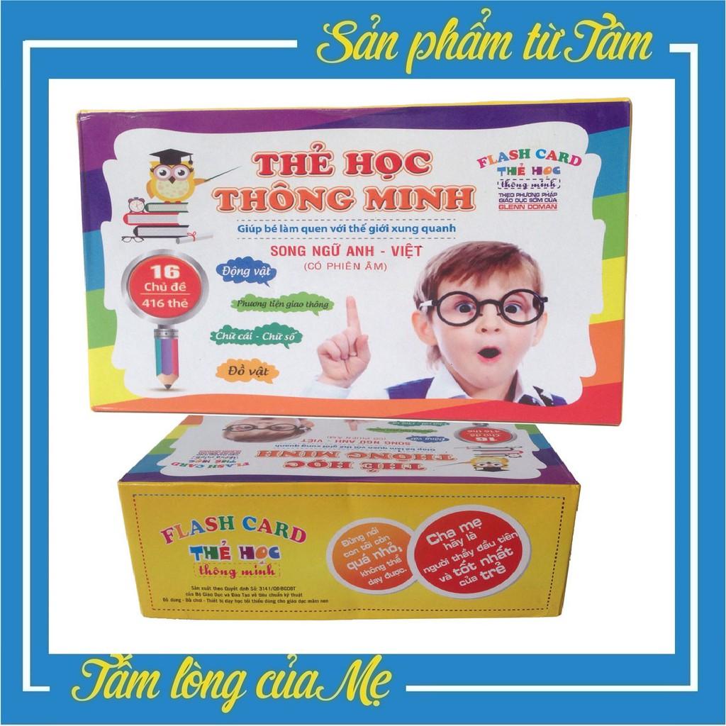 Bộ Thẻ Học Thông Minh 16 Chủ Đề Tiếng Anh Tiếng Việt Cho Bé