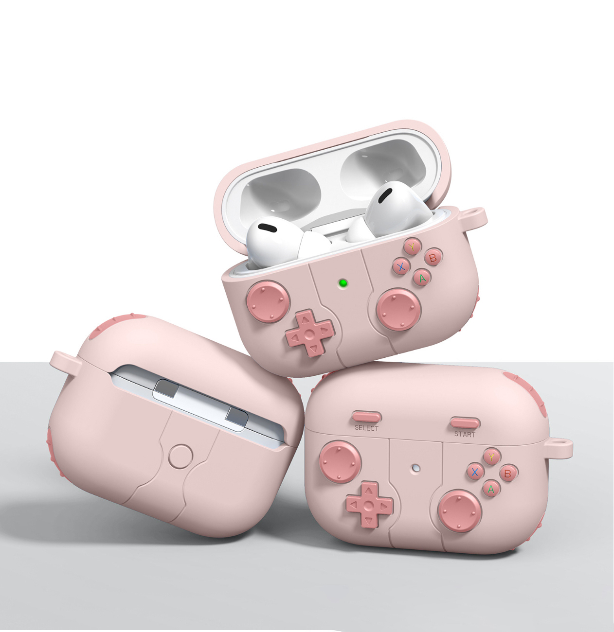 Case vỏ ốp bọc tai nghe dành cho Airpods 4, airpod Pro 2 silicon kèm móc kim loại - HÀNG CHÍNH HÃNG