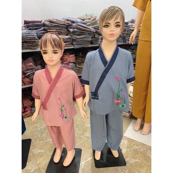 Đồ Lam Đi Chùa# Tim 3Nút Mẹ Và Bé # Đồ Bộ Bé Gái # Quần Áo Nữ