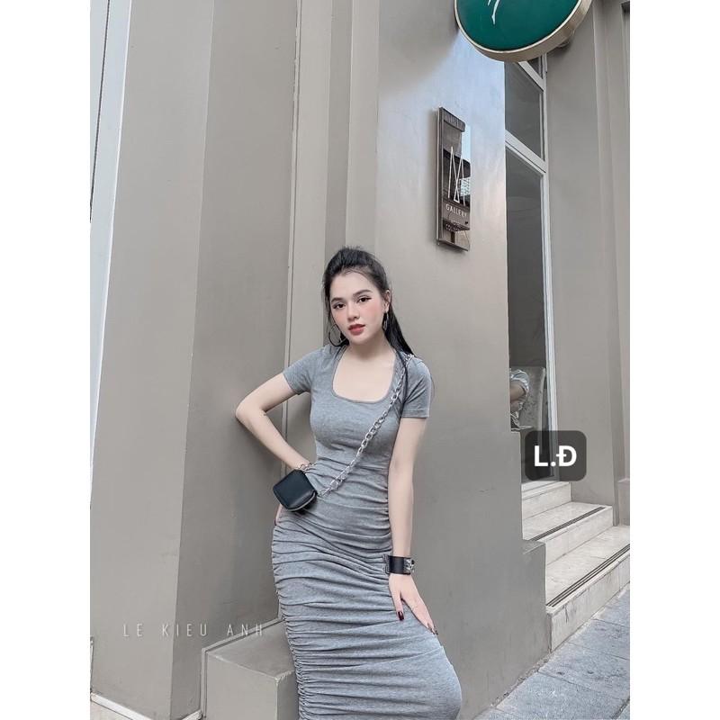 Váy body thun nhún