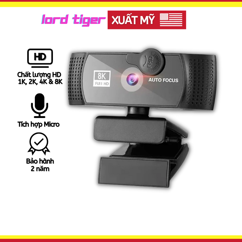 Xuất Khẩu Mỹ - Webcam Full HD 1K 2K 4K 8K Camera Máy Tính Tự Động Lấy Nét The Deosd - Hàng Chính Hãng