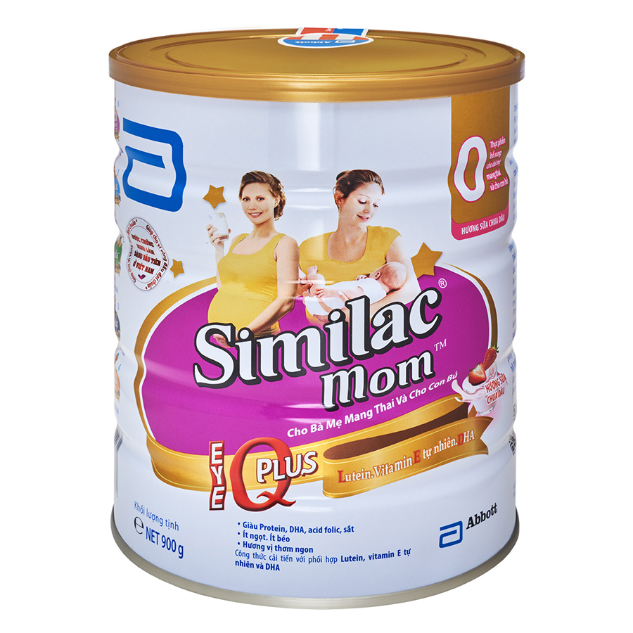 Sữa Bột Abbott Similac Mom Sữa Chua Dâu 900g